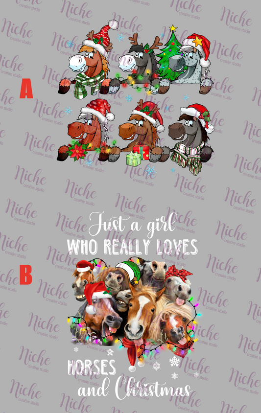 -CHR6029 Horse Lover Christmas Decal