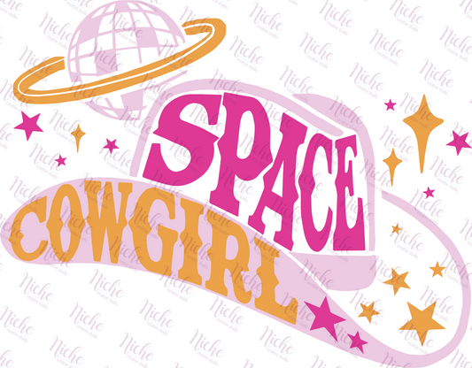 - COW408 Space Cowgirl Hat Decal