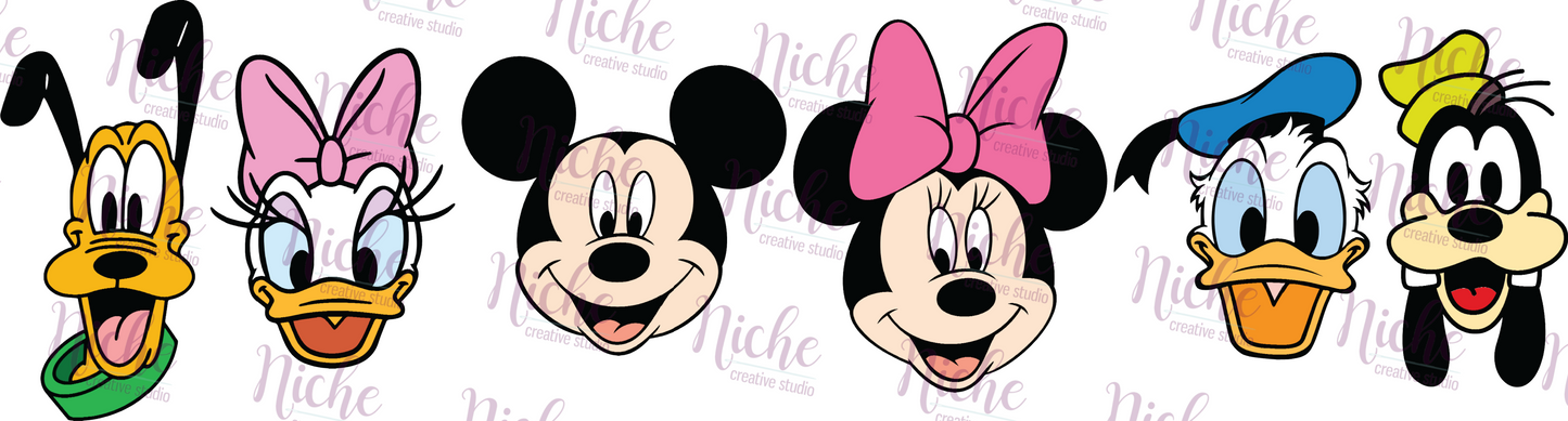 -DIS6013 Mouse Friends Heads Decal