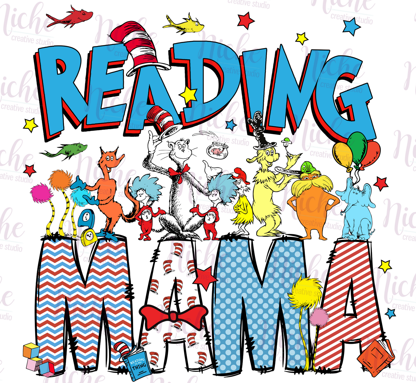 -DRS8074 Reading Mama Decal