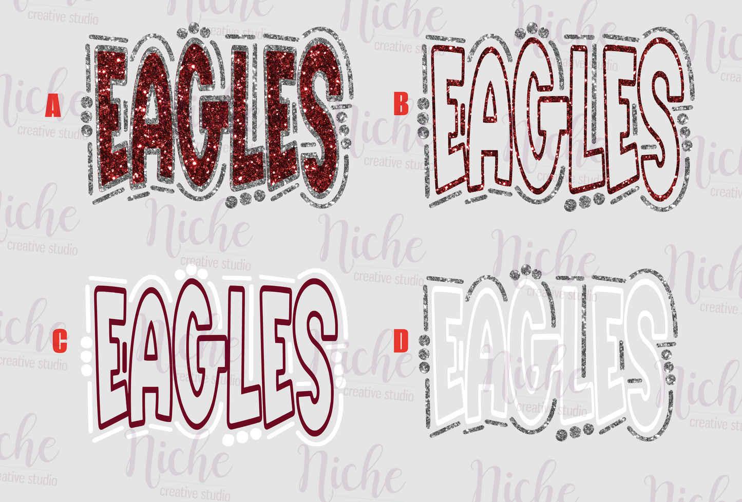 -EDS3044 Eagles Doodle Decal