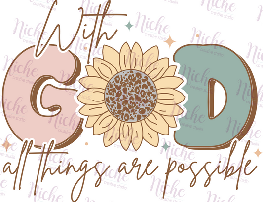 -FAI5521 With God All Things are Possible Decal