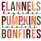 -FAL2643 Flannels Pumpkins Bonfires Decal