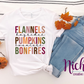 -FAL2643 Flannels Pumpkins Bonfires Decal