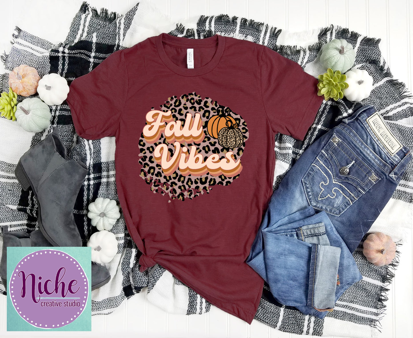 -FAL2649 Leopard Fall Vibes Decal