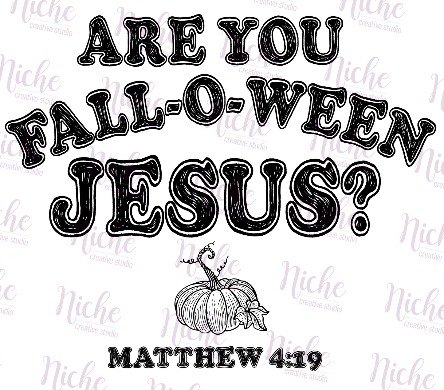 -FAL5201 Fall-O-Ween Jesus Decal