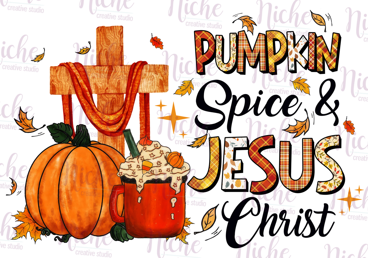 -FAL5205 Pumpkin Spice and Jesus Decal