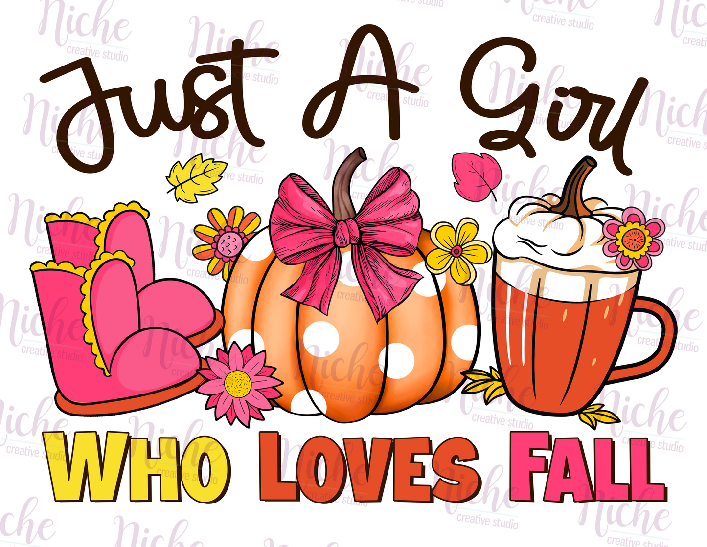 -FAL5226 Just A Girl Who Loves Fall Decal