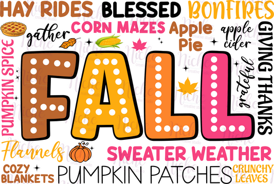 -FAL5228 Fall Word Collage Decal