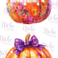 -FAL5248 Disco Pumpkin with Bow Decal