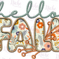 -FAL5475 Hello Fall-Faux Bubble Stitch Decal