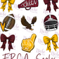 -FBC2531 FBCA Eagles Bows Decal