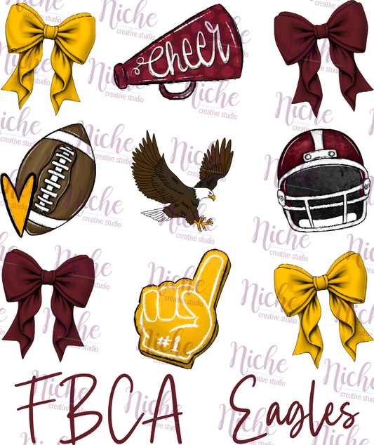 -FBC2531 FBCA Eagles Bows Decal