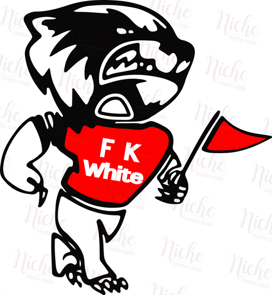 -FKW1977 FW White Mascot Decal