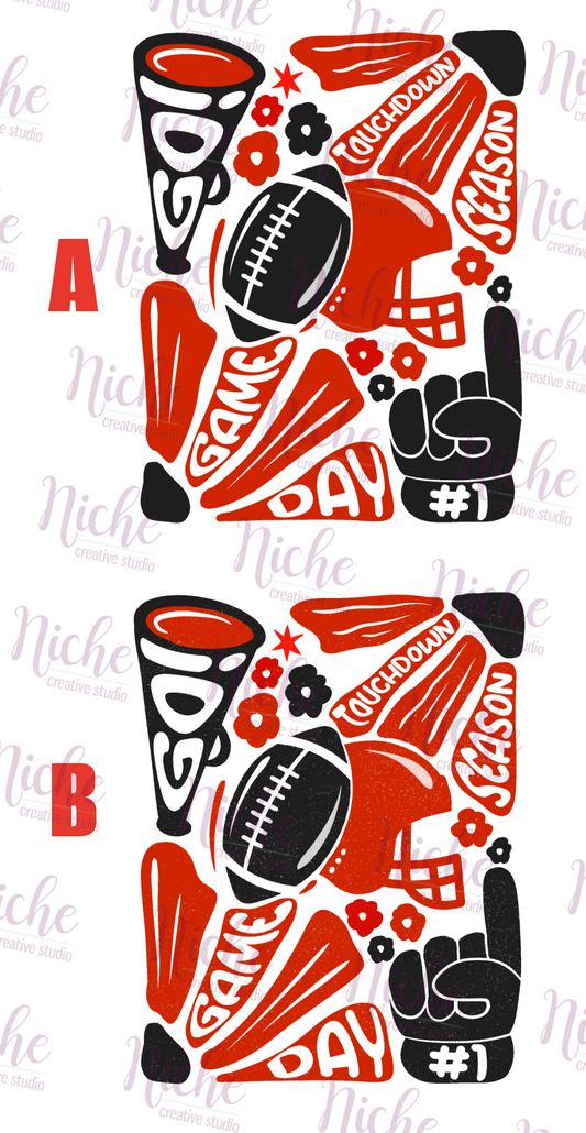 -FOO5197 Football Collage Decal