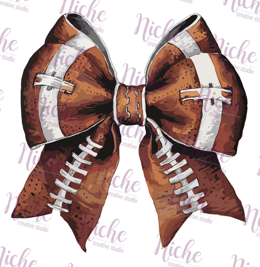 -FOO5234 Football Bow Decal