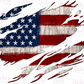 -FOU1896 US Flag Tattered Decal