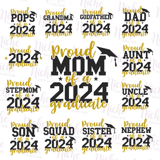 -GRA20241 Proud 2024 Grad Decal