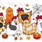 -HAL5212 Chicken Halloween Decal