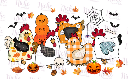 -HAL5212 Chicken Halloween Decal