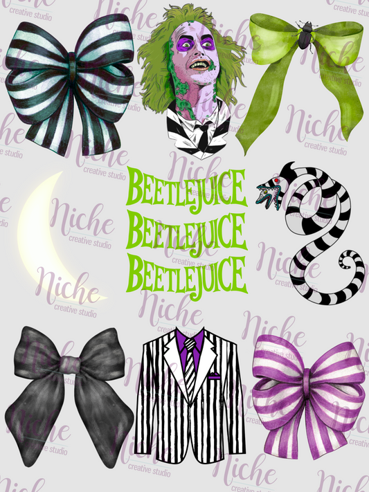 -HAL5233 Beetle Juice Collage Decal