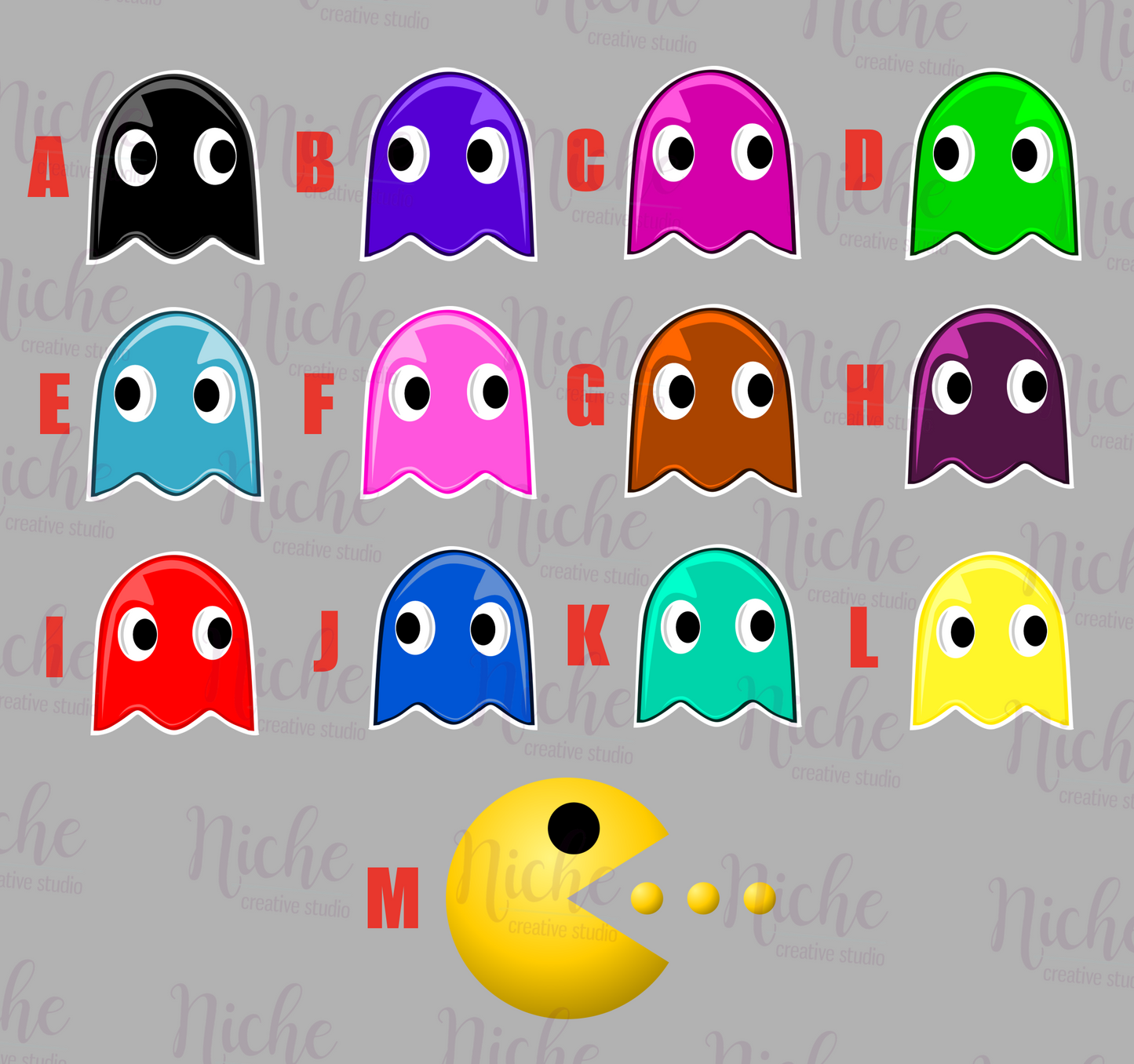 -HAL5252 Pacman Modern Decal