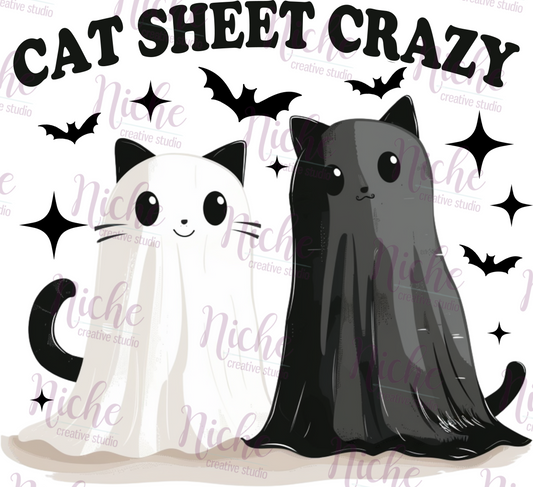 -HAL5279 Cat Sheet Crazy Decal