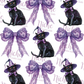 -HAL5280 Black Cat Coquette Decal