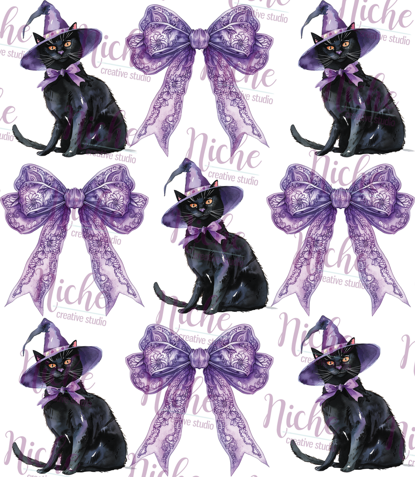 -HAL5280 Black Cat Coquette Decal