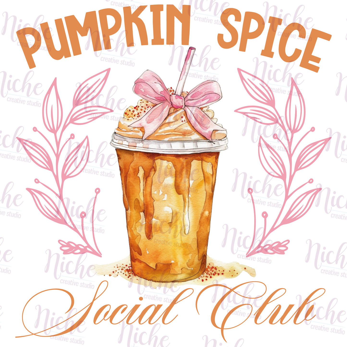 -HAL5321 Pumpkin Spice Social Club Decal