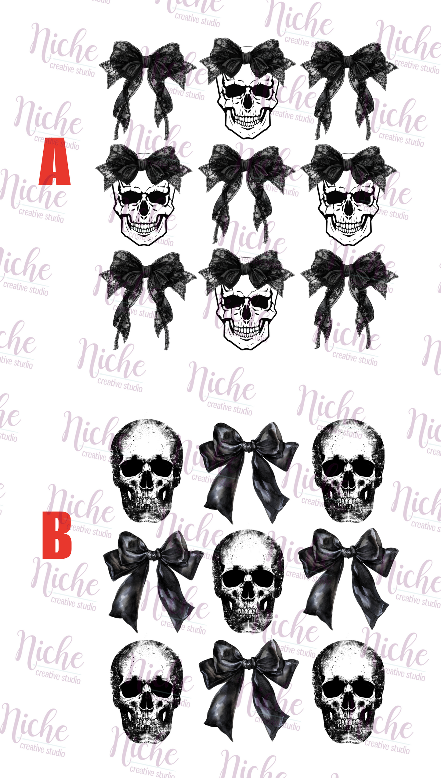 -HAL5332 Skull Coquette Decal