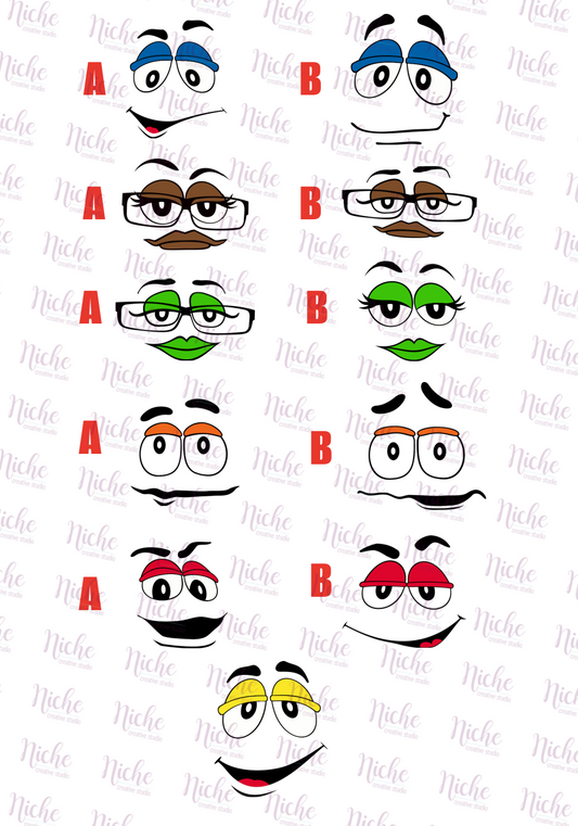 -HAL5370 MnM Faces with Color Decal