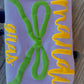 -MARDI GRAS BOW Puff Vinyl Decal