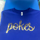 -POKES CURSIVE Puff Vinyl Decal