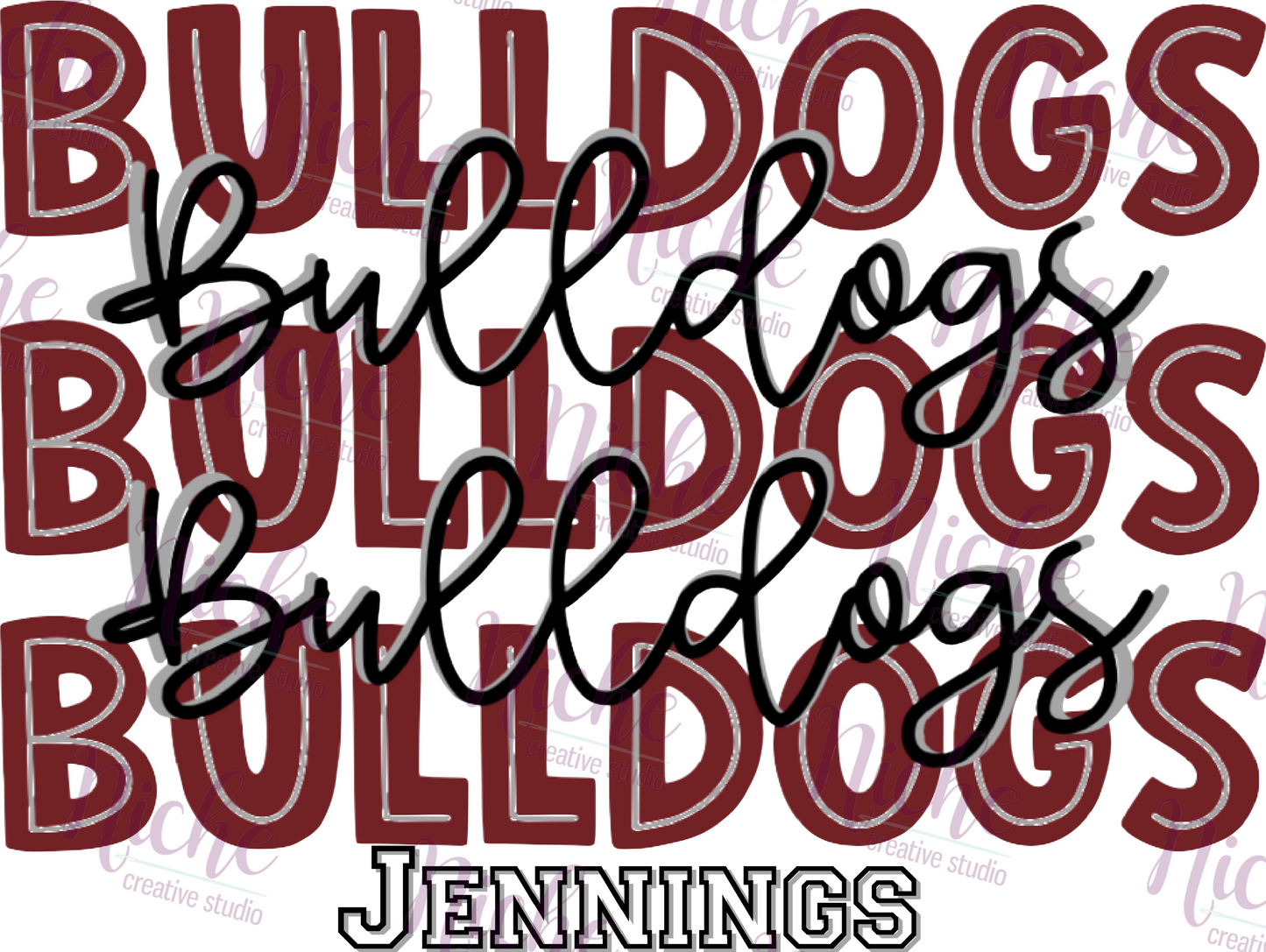 -JEN3042 Jennings Bulldogs Decal