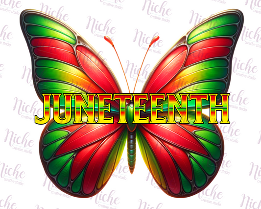 -JUN1861 Juneteenth Butterfly Decal