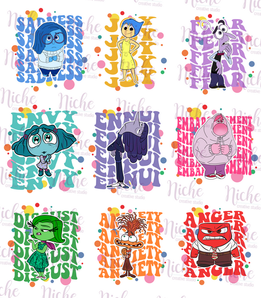 -KID2061 Inside Out Characters Decal