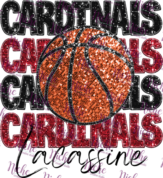 -LAC3089 Lacassine Cardinals Basketball Decal