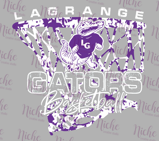 -LAG6025 Lagrange Gators Basketball Net Decal