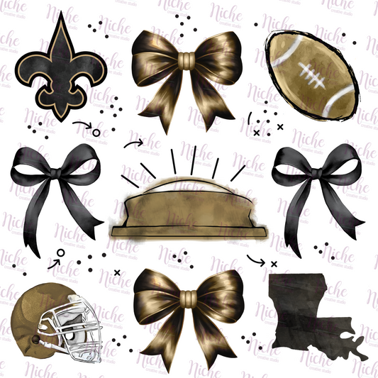 -LOU5240 Saints Coquette Decal