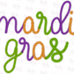 -MAR1124 Mardi Gras Faux Tinsel  Decal