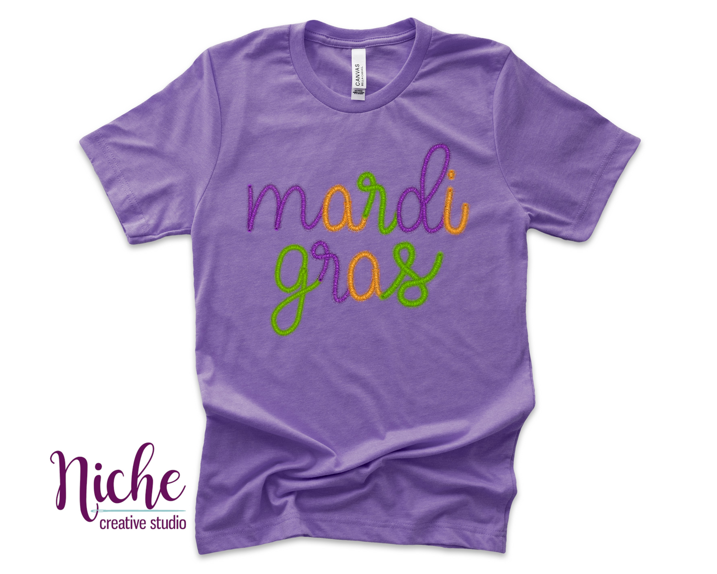 -MAR1124 Mardi Gras Faux Tinsel  Decal