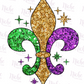 -MAR2939 Glitter Fleur De Lis Decal