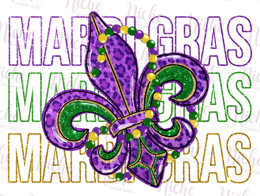 -MAR2950 Mardi Gras Repeat Decal