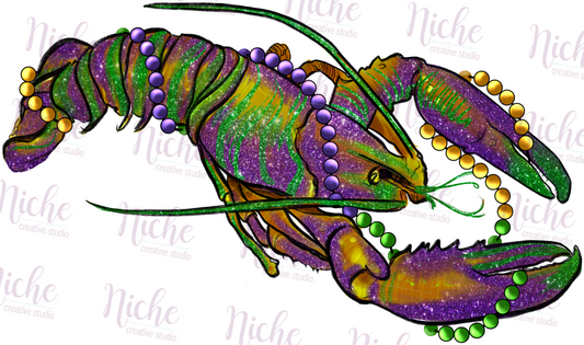 -MAR2951 Mardi Gras Lobster Decal