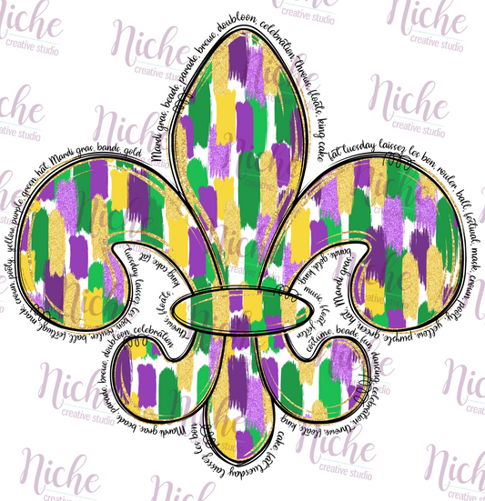 -MAR5646 Fleur De Lis Decal