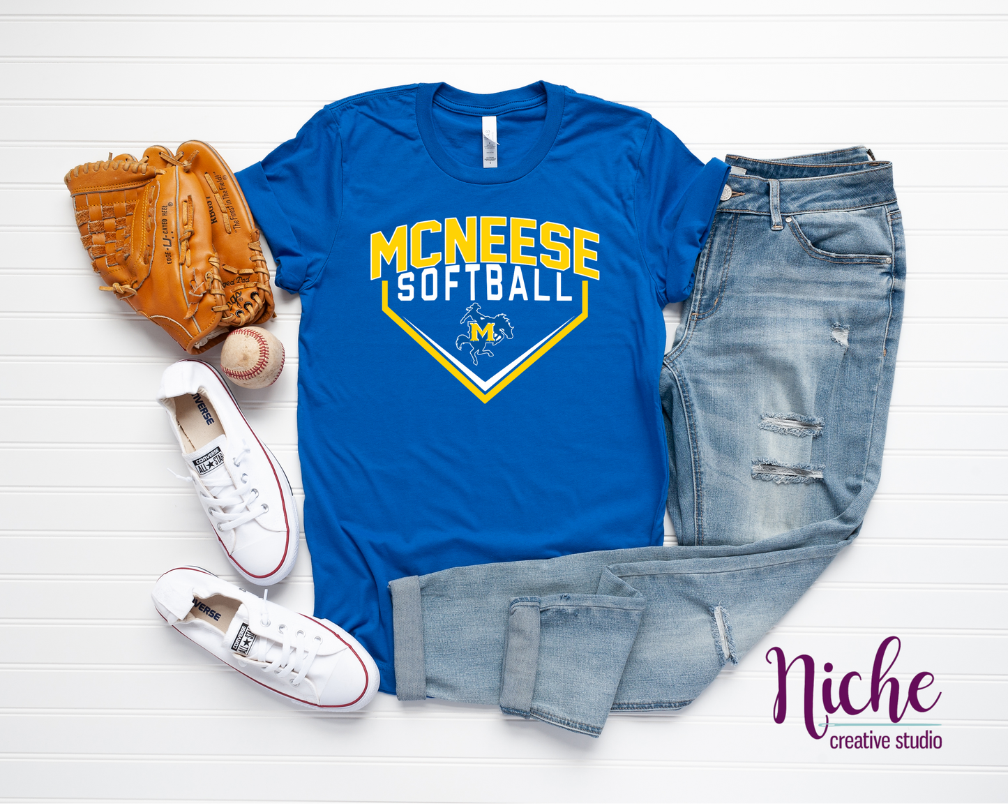 -MCN1635 McNeese Softball Decal