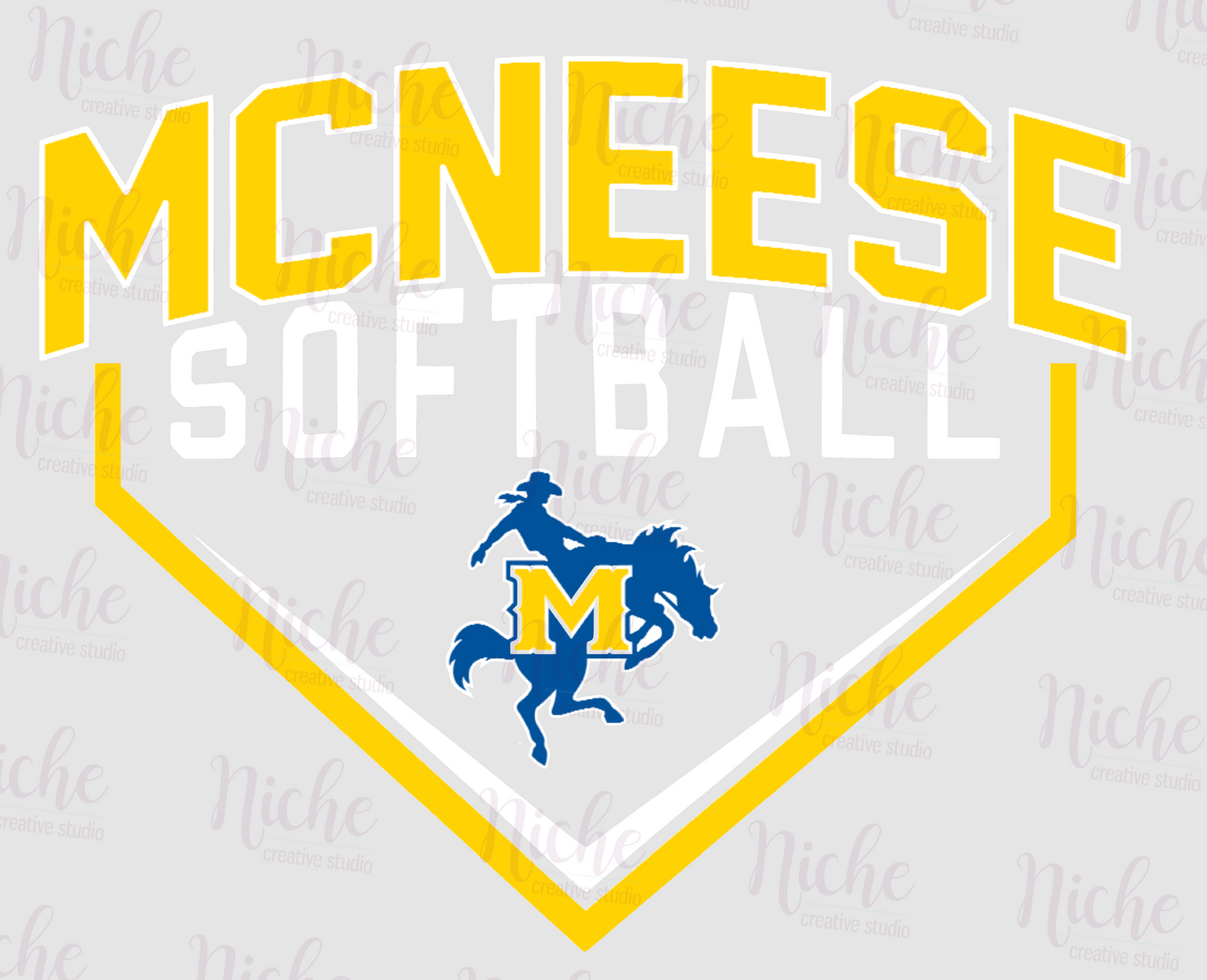 -MCN1635 McNeese Softball Decal