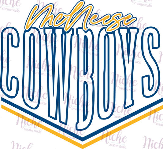 -MCN1916 McNeese Cowboys Arrow Decal