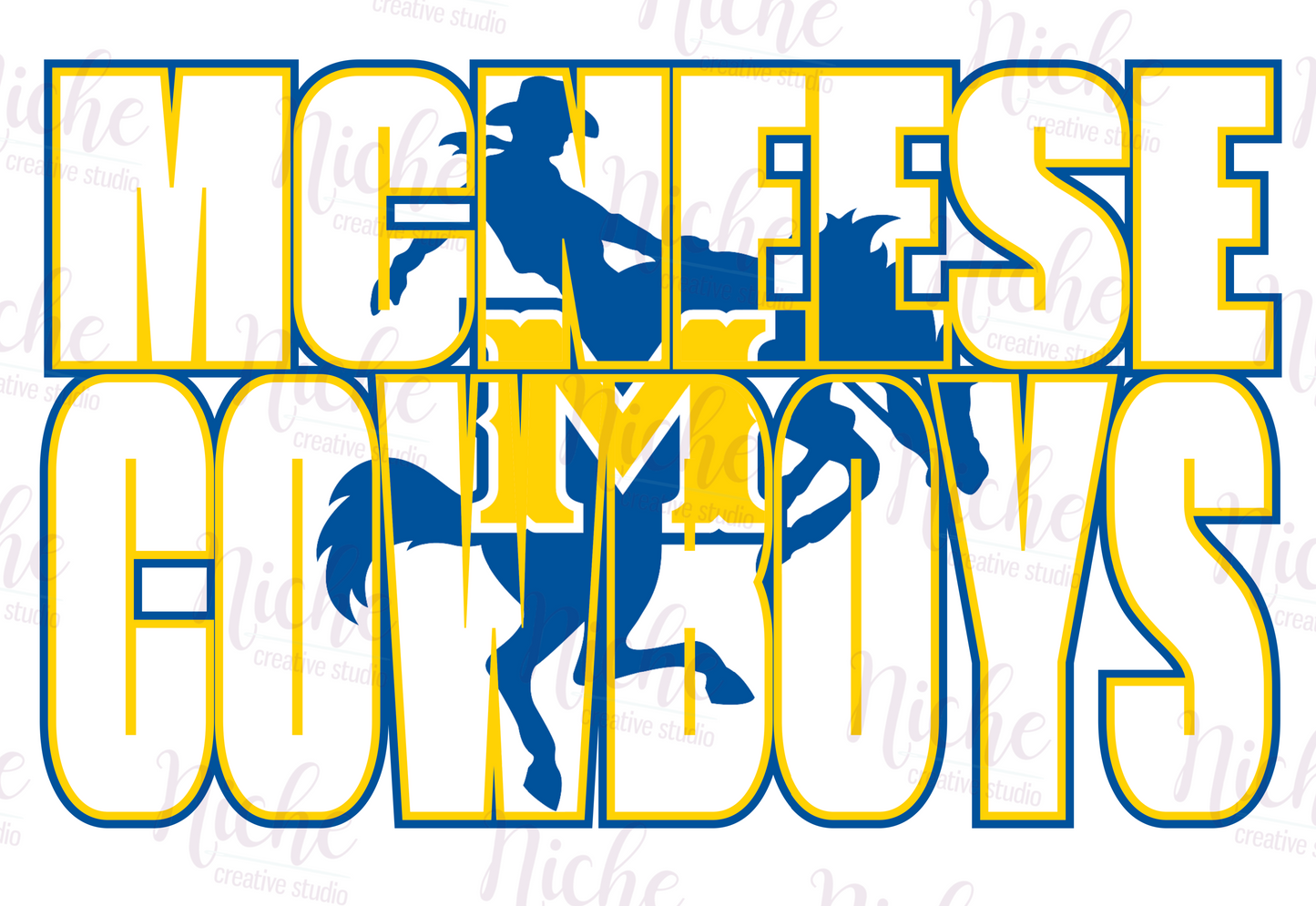 -MCN1930 McNeese Cowboys Knockout Decal